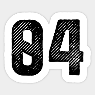 Rough Number 04 Sticker